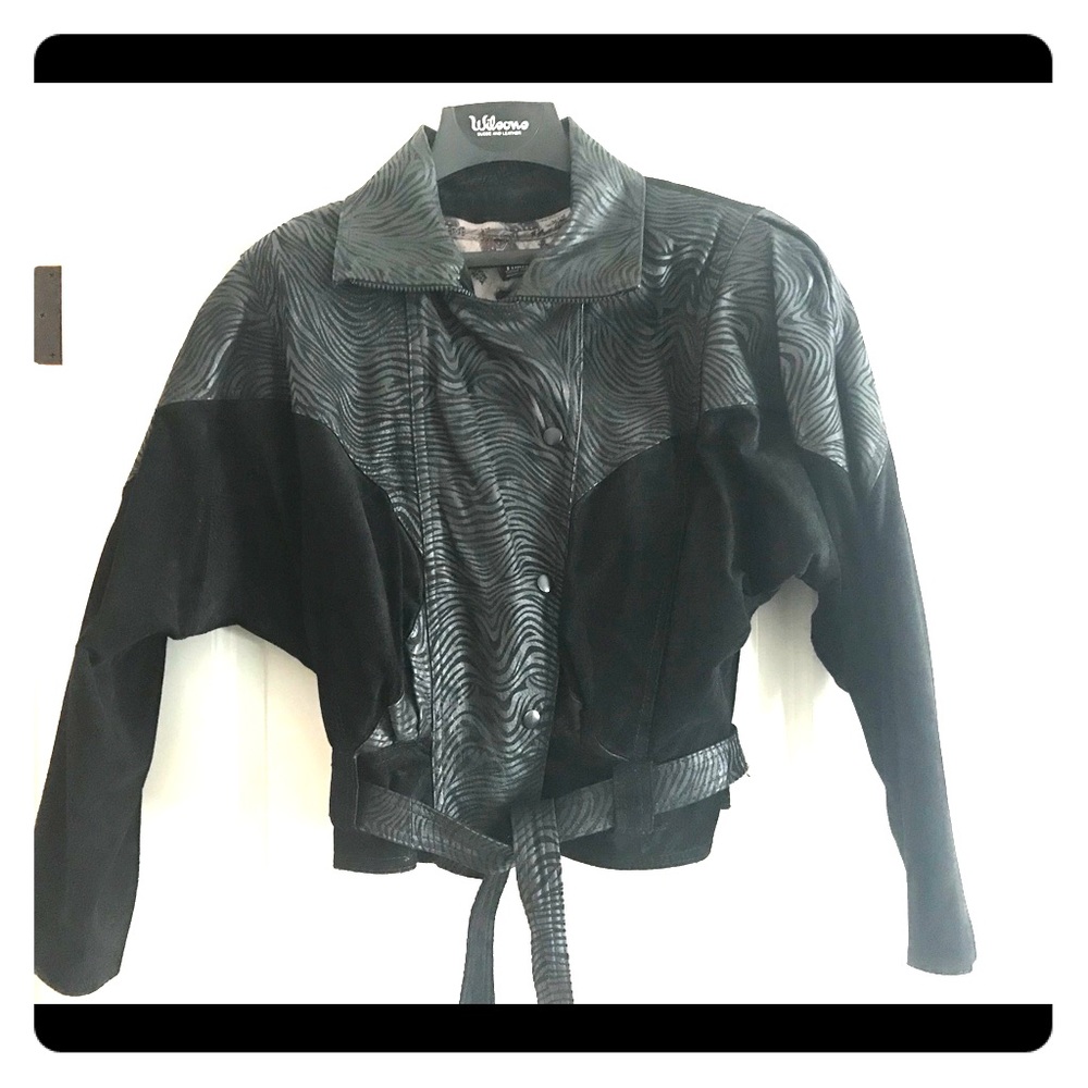 Vintage Byrnes & Baker Black Leather Jacket
